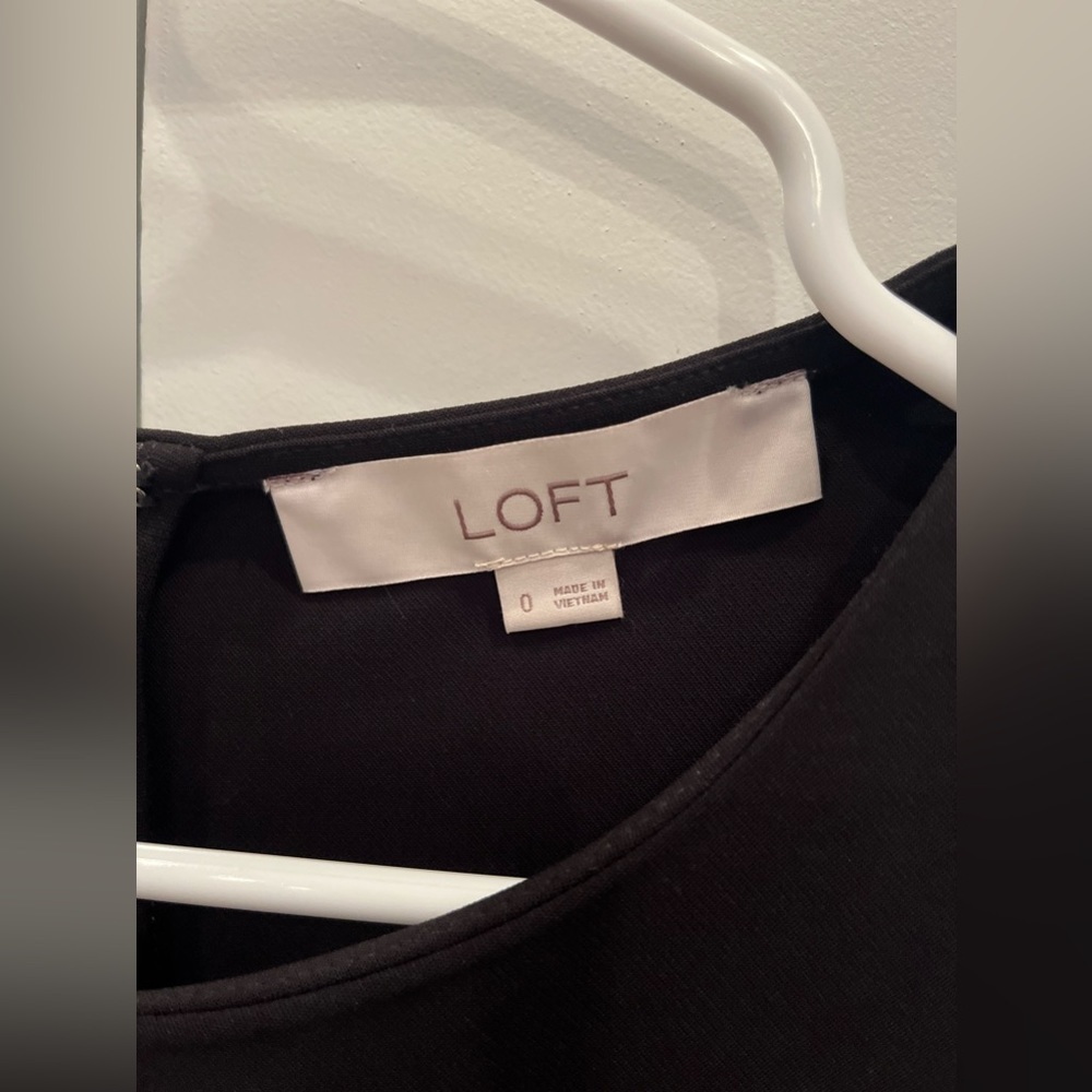 Loft Black Dress Size 0 - Picture 2 of 4